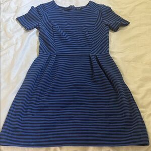 Madewell Navy and Black Striped Mini Dress